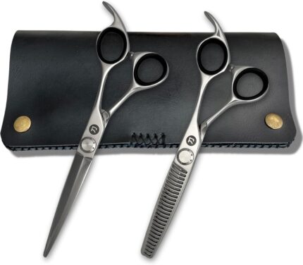 Saki Shears Tanto - Professional 6.5" Hair Cutting Scissors Set Includes Thinning Shears and Leather Case Visit the Saki Shears Store