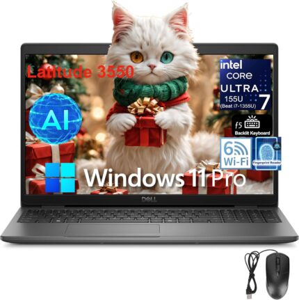 Dell Latitude 3550 15 Laptop, 15.6" FHD Computer, Intel 12-Core Ultra 7 155U (Beat i7-1355U), 32GB DDR5 RAM, 1TB PCIe SSD, WiFi 6, USB 4, HDMI, Backlit Keyboard, Fingerprint Reader, Windows 11 Pro