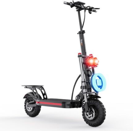 Freego Electric Scooter Adults, 48V/17.5Ah,11'' Fat Tires, Max 50 Miles Range, 2400W Dual Motor, Max 37 MPH Speed, Dual Hydraulic Brake, ES11 Pro Folding Commuting Electric Scooter Adults free USA
