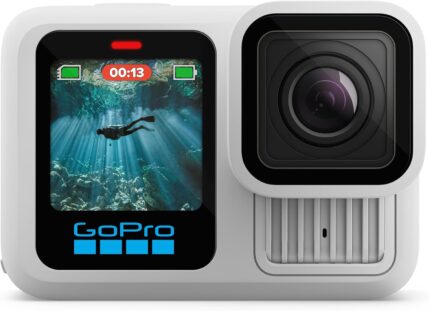 GoPro Limited Edition HERO13 Black in Polar White - Waterproof Action Camera with 5.3K60 Video, 27MP Photo free usa