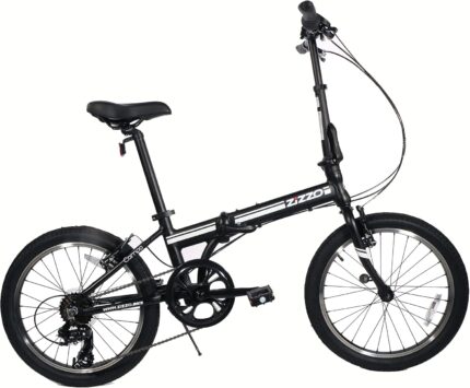 ZiZZO Campo 20 inch Folding Bike with 7-Speed, Adjustable Stem, Light Weight Frame free Pandamaart.com