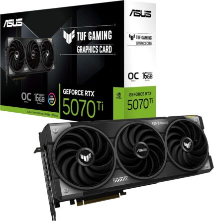 ASUS TUF Gaming GeForce RTX ™ 5070 Ti 16GB GDDR7 OC Edition Gaming Graphics Card (PCIe® 5.0, HDMI®/DP 2.1, 3.125-slot, Military-Grade Components, Protective PCB Coating, axial-tech Fans) free usa